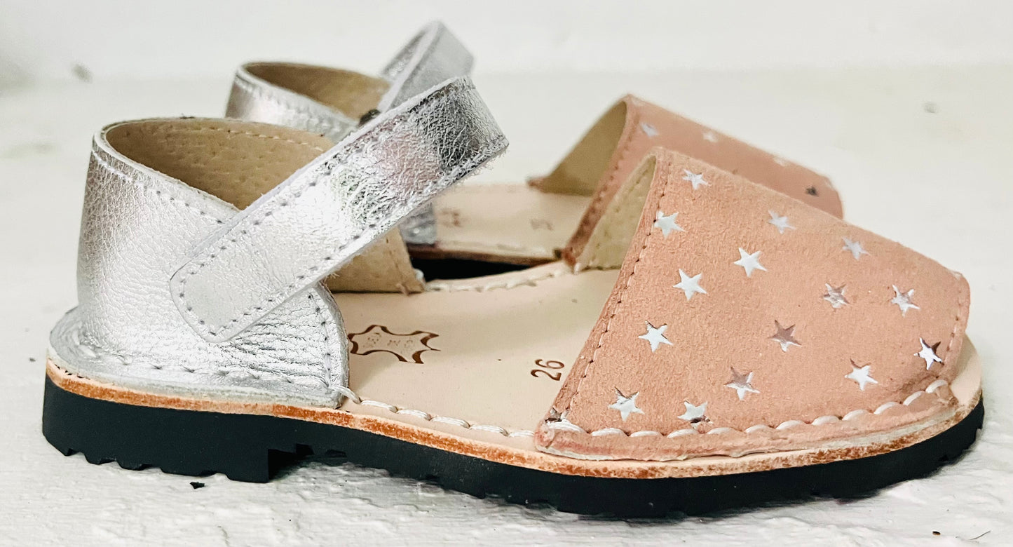 Kids Frailera Pink Stars & Silver